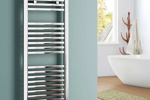 Photograph of energy efficient electric bathroom radiator