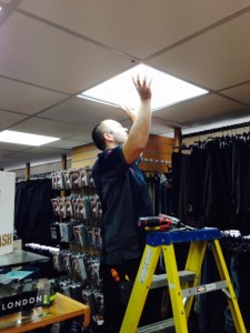 Danny Installing our 42watt LED Panel.